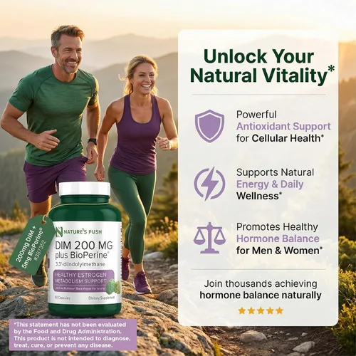 Miniatura 4 de DIM 200 mg equilibrio de estrógeno para mujeres y hombres Diindolilmetano pimienta negra para acné no quístico, equilibrio hormonal, menopausia