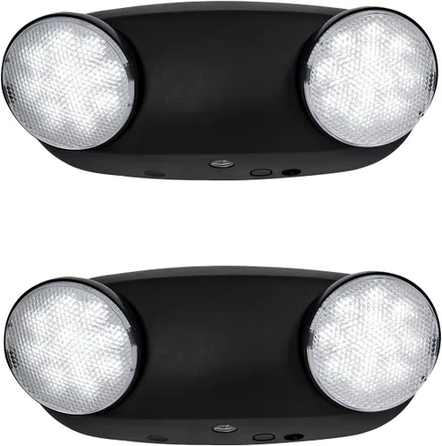 Miniatura 8 de TANLUX Luces de emergencia LED con batería de respaldo, luces de emergencia comerciales ajustables de dos cabezales, certificación UL, CA 120/277 V