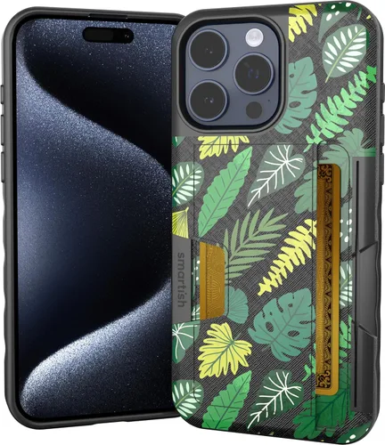 Miniatura 58 de Smartish Funda tipo cartera para iPhone 13 Pro – Wallet Slayer Vol. 2 [delgada + protectora] tarjetero con función atril - Black Tie Affair