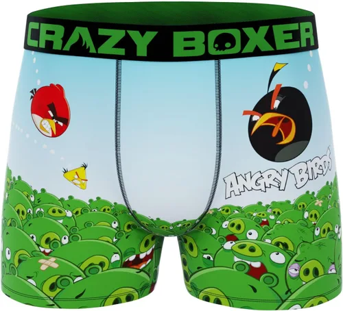 Miniatura 2 de CRAZYBOXER Ropa interior para hombre Angry Birds, ligera, cómoda, con cintura antideslizante (paquete de 2)