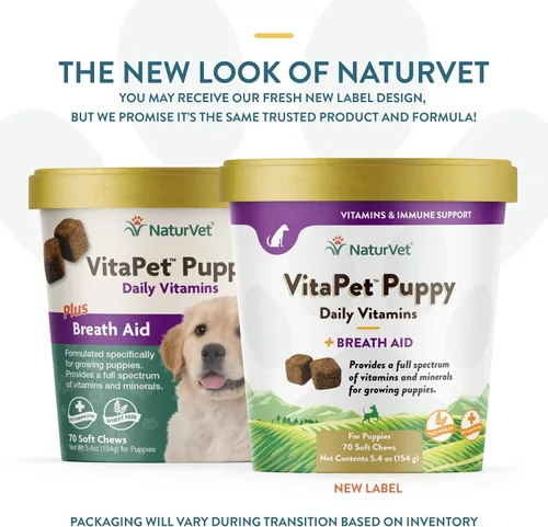 Miniatura 2 de NaturVet VitaPet Puppy Vitaminas diarias para perros - Además de ayuda para el aliento - Formulado específicamente para proporcionar a los cachorros