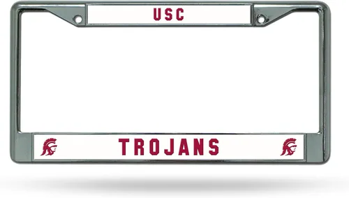 Miniatura 37 de Rico Industries NCAA Premium 12" x 6" Chrome Frame with Plastic Inserts - Car/Truck/SUV Automobile Accessory