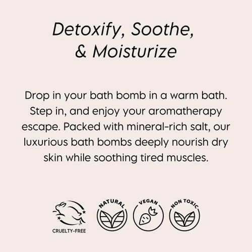 Miniatura 5 de LA SALT CO Breathe - Bomba de baño, 8 onzas, grande, hecha a mano con ingredientes naturales, sal del Himalaya rica en minerales, libre de crueldad
