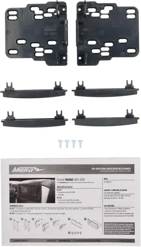 Miniatura 4 de Metra Electronics 95-6511 Kit de instalación de radio doble DIN para vehículos Chrysler seleccionados 2007 en adelante, color negro
