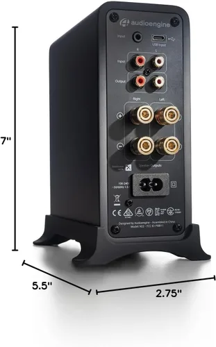 Miniatura 10 de Audioengine N22 100W Mini escritorio estéreo amplificador de potencia amplificador con Bluetooth AptX