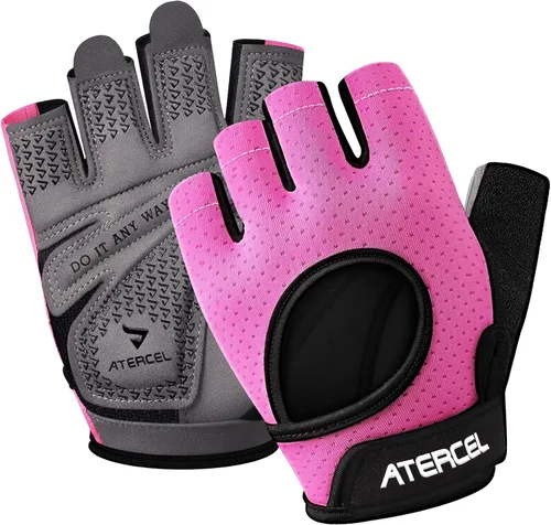 Miniatura 8 de ATERCEL Guantes de levantamiento de pesas, protección completa de la palma de la mano, guantes de entrenamiento para gimnasio, ciclismo, ejercicio