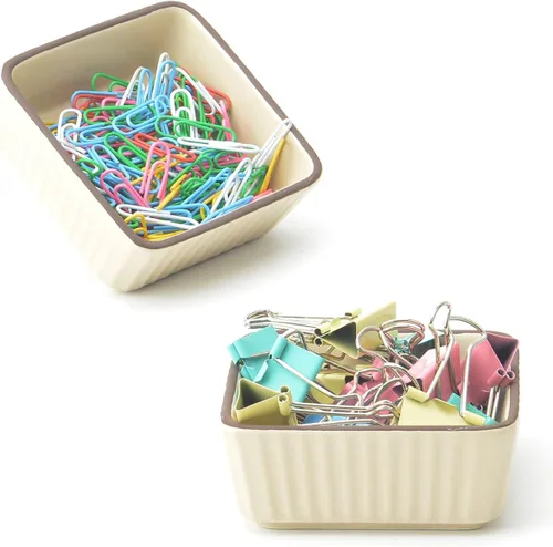 Miniatura 10 de Organizador de clips de papel de cerámica, dispensador cuadrado para escritorio, soporte de clip de carpeta y soporte para pasador Bobby, regalo