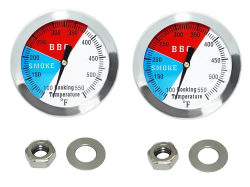 Miniatura 6 de DozyAnt - Termómetro sensor de 2 pulgadas, hasta 550F, con mango de 2.5 pulgadas, de acero inoxidable RWB, para grill, asador, parrilla, carbón
