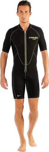 Cressi Traje de neopreno con cremallera frontal completa para hombre para natación, esnórquel, buceo - Lido Short: Diseñado en Italia