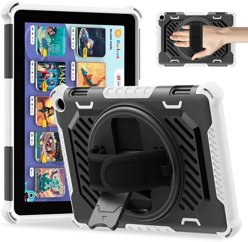 Miniatura 12 de ROISKIN Funda para tableta Amazon Kindle Fire HD 8 y HD 8 Plus de 12ª/10ª generación versión 2024/2022/2020 para niños con soporte giratorio de 360