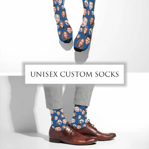 Miniatura 63 de Artsadd Calcetines personalizados para mujeres y hombres, amantes de los perros y gatos, regalos divertidos unisex personalizados
