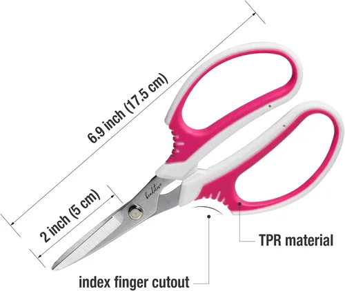 Miniatura 9 de Beaditive Tijeras Multiusos para Manualidades - Tijeras de Corte Ergonómicas con Cuchillas de Acero al Carbono Afialadas - Tijeras de Coser