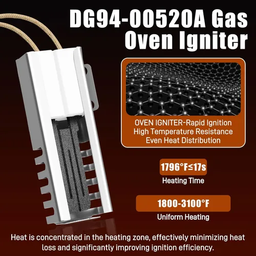 Miniatura 6 de Upgrade NISHCON DG94-00520A - Encendedor de horno de repuesto para estufa de gas Samsung NX58H5600SS NX58H5650WS NX58F5500SS, garantía de un año