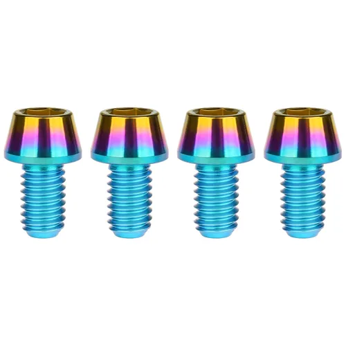 Miniatura 111 de Titanio Ti M6 x 10 16 18 20 25 30 35 40 45 50 55 60 2.559 in Allen - Tornillos hexagonales de 2.559 in, tornillos cónicos, paquete de 4