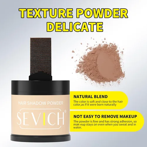 Miniatura 3 de Polvo para Línea de Cabello Sevich 2.0, Oculta Instantáneamente la Pérdida de Cabello, Polvo para Toque de Raíces, Sombra de Cabello para Mujeres