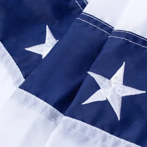 Miniatura 4 de Bandera de Estados Unidos plisada para exteriores, de 2 x 4 pies, bandera bordada con estrellas en Estados Unidos, de nailon Oxford para patriótica