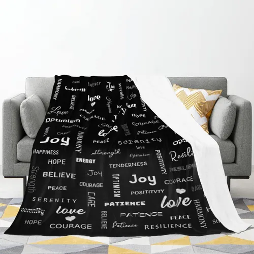 Miniatura 2 de Manta curativa, manta de regalo para mujeres y hombres, cálido regalo inspirador, manta de forro polar suave con energía positiva, comodidad, amor