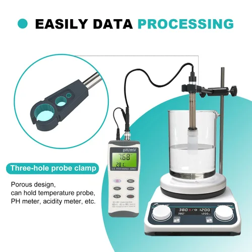 Miniatura 6 de JOANLAB Digital Lab Hotplate Magnetic Stirrer 3L Hot Plate 200-1500rpm
