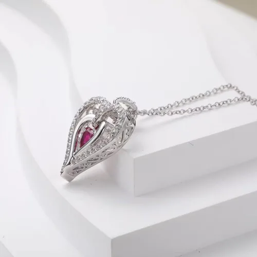 Miniatura 5 de supermodel Cross Birthstone Necklace for Women 925 Sterling Silver Birthstone Heart Pendant Necklace Jewelry Birthday Gifts for Girls Mom Daughter
