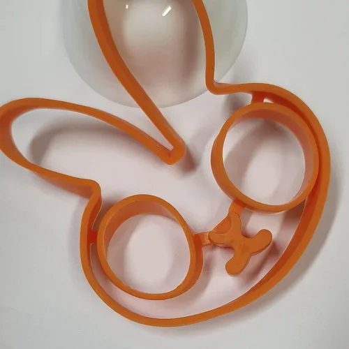 Miniatura 5 de Molde de tortilla de desayuno de silicona para huevo, para panqueques, herramienta de cocina, accesorios de cocina, Gadget Molde de huevo (conejo)