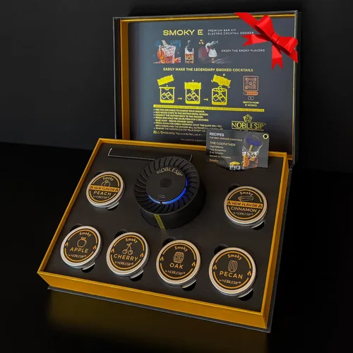 NOBLESIP® Nuevo kit eléctrico para ahumar whisky. Innovador kit automático para fumar, no necesita antorcha de fuego. Haz fácilmente cócteles