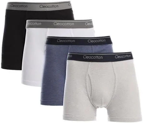 Calzoncillos tipo bóxer de algodón para hombre Diseño de longitud media de pierna (paquete de 48) Sin etiquetas, ultra suave, transpirable