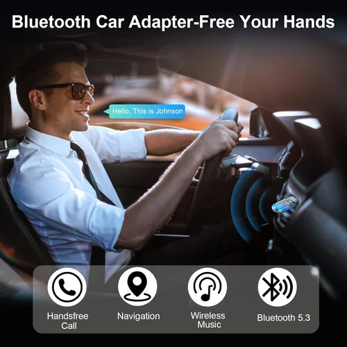 Miniatura 2 de Kit de coche USB a Bluetooth - Adaptador de audio inalámbrico para estéreo del hogar y del automóvil, soporta conversaciones manos libres