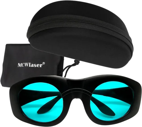 MCWlaser Gafas de seguridad láser 680-1100nm OD7+; YAG, módulo láser infrarrojo y luz fría gafas láser de protección ocular para 755nm, 808nm,