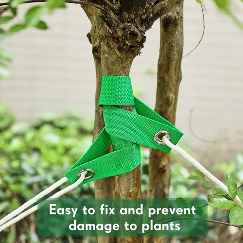 Miniatura 4 de 32 correas de árbol de 15.74 pulgadas para estacas con ojales, estacas resistentes para árboles y plantas, estacas para guiar, estacas recién Verde
