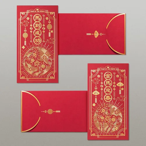Miniatura 5 de Sobres rojos de año nuevo chino, 36 paquetes rojos de Año Nuevo Lunar 2026, Hong Bao con diseño de lámina dorada, sobres de dinero de regalo, año