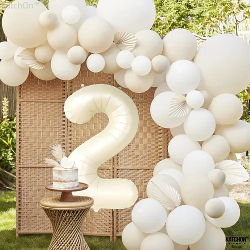 Miniatura 1173 de KatchOn, Globo grande azul número 2 de 40 pulgadas Decoraciones de cumpleaños de Baby Shark para niño de 2 años Globo azul número 2 Globo
