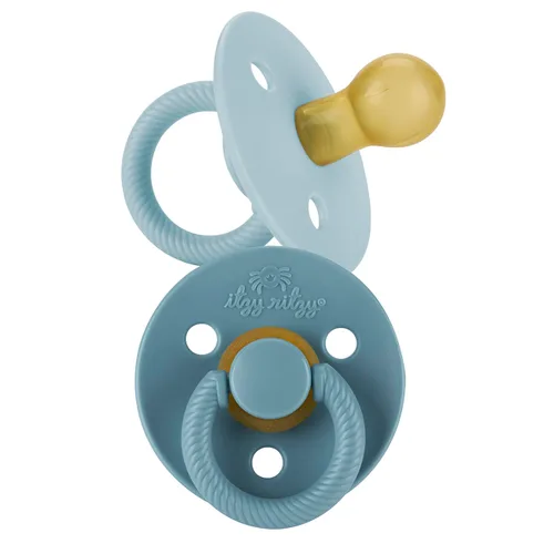 Itzy Ritzy Chupetes de goma natural (juego de 2) – Chupetes para bebé con pezón en forma de cereza y agujeros de aire grandes para mayor seguridad –