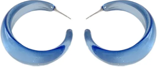 Pendientes de aro coloridos de resina acrílica transparente para mujeres y niñas, aretes de resina en forma de C, bonitos colores caramelos, aretes