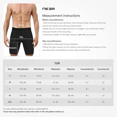 Miniatura 7 de Niksa Pantalones cortos de compresión para hombre, paquete de 3 unidades, ropa interior de compresión para hombre, pantalones cortos deportivos