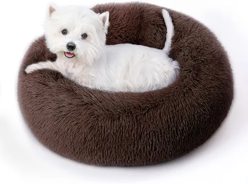 Miniatura 14 de Cama calmante para perros y gatos para gatos de interior, tamaño mediano, lavable, antideslizante, contra la ansiedad, camas tipo dona para perros