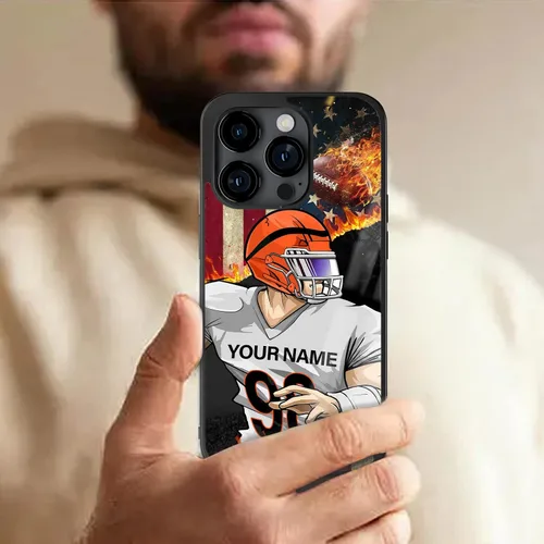 Miniatura 5 de Fundas personalizadas para teléfonos con nombres de equipos de fútbol con nombres para iPhone 11, 12, 13, 14 Pro Max Plus Mini X 5, 6, 7, 8, Samsung