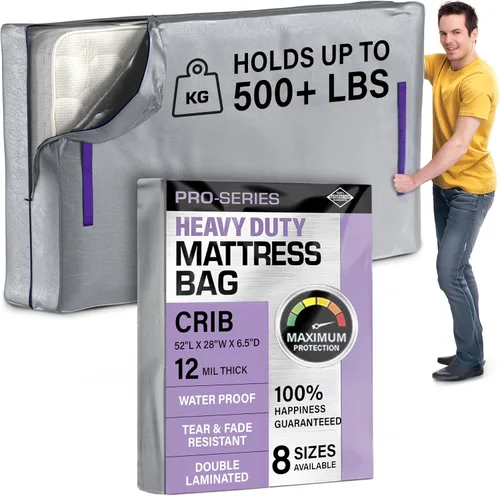 Miniatura 18 de Protector de colchón Full XL para mudanza y almacenamiento, resistente 10 mil de grosor, impermeable, para mudanzas, cremallera y 8 asas