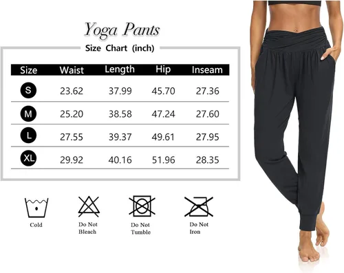Miniatura 6 de DIBAOLONG - Pantalones de yoga sueltos para hacer ejercicio, casuales, cómodos, con bolsillos
