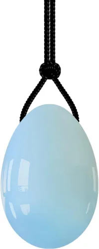 Huevo Yoni perforado de 1.181 x 0.787 in, piedra natural, huevos de jade, bola de masaje de cristal, herramientas de ejercicio Kegel, huevos de