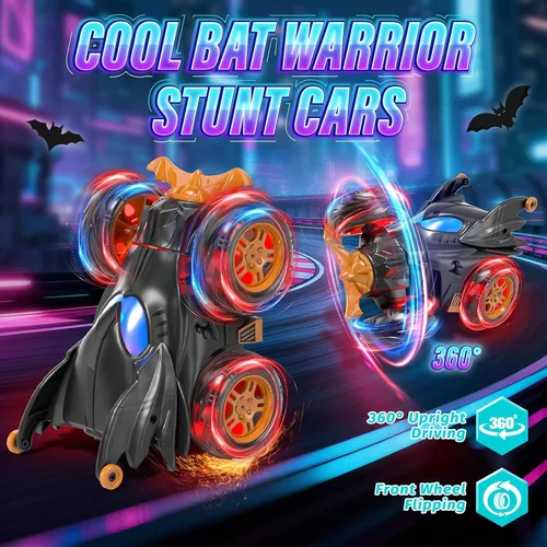 Miniatura 2 de Bat - Autos de control remoto para niños de 4 a 7 años, 2.4 GHz recargable a control remoto con luces frías, juguetes de regalo para niños de 4, 5