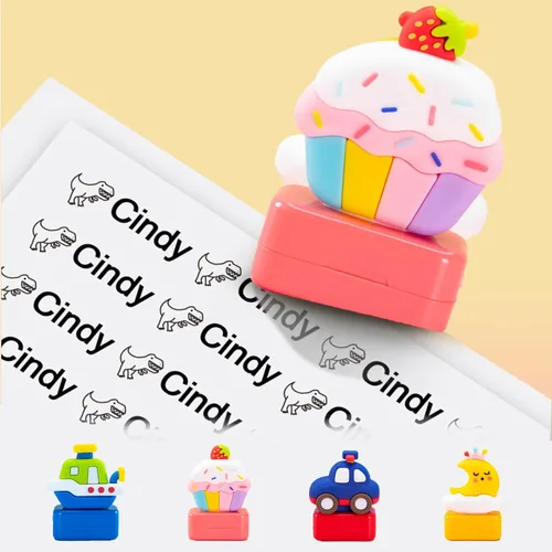 Miniatura 8 de jifu Sello personal con nombre personalizado para ropa de niños, sellos de firma para firmar nombre (120 calcomanías, 1 unidad)