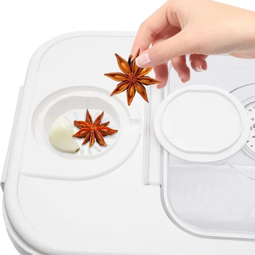 Miniatura 8 de Recipientes de alimentos de plástico con tapa y temporizador, contenedores de almacenamiento de alimentos herméticos para cocina, con taza medidora