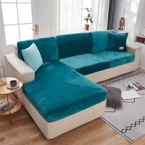 Miniatura 2 de MIFXIN Funda para sofá, de terciopelo elástico, funda de cojín elástica universal para sofá, funda de asiento para sofá en forma de L, protector