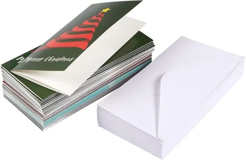 Miniatura 7 de Tarjetas de Navidad con sujetador para dinero y sobres, Árboles navideños
