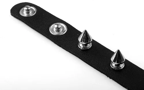 Miniatura 4 de Eigso - Pulseras de cuero punk para hombre y mujer, pulsera con tachuelas ajustables