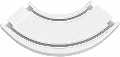 Silent Curtain Track Ceiling Mount 5 ft - 16 ft, Wide 4" White Aluminum track Curtains Rail Set (Double track, 90° corner)