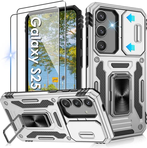 Miniatura 208 de Gritup para Samsung Galaxy S22 Funda con protectores de pantalla HD de 2 paquetes y cubierta deslizante para la cámara, protección contra caídas