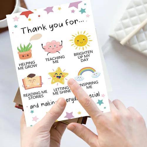 Miniatura 3 de YiKaLus Linda Tarjeta de Agradecimiento para Maestros, Excelentes Regalos de Agradecimiento para Maestros para Hombres y Mujeres, Tarjeta