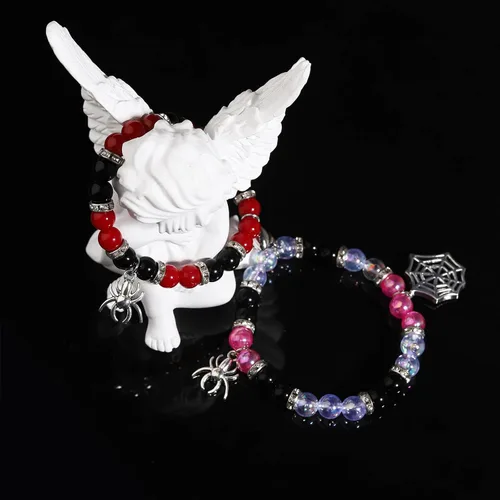 Miniatura 3 de Korotho Pulseras a juego para parejas, mejores amigos, pulseras de dijes de gatito araña, regalos de Navidad, joyería a juego de amistad, pulseras