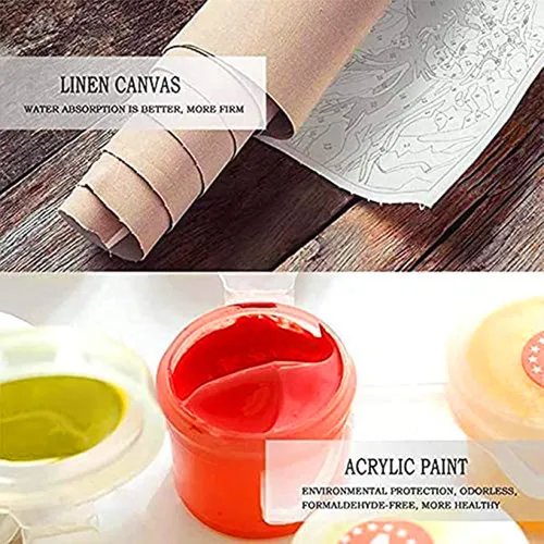 Miniatura 4 de Tucocoo Kits de pintura por números de medusas de 16 x 20 pulgadas, lienzo digital de pintura al óleo para adultos con pinceles y pigmento acrílico